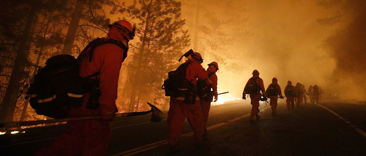 Hero firefighter line